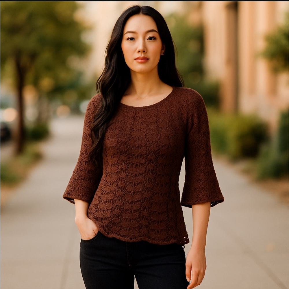 Anthropologie Sparrow Burgundy Sweater M